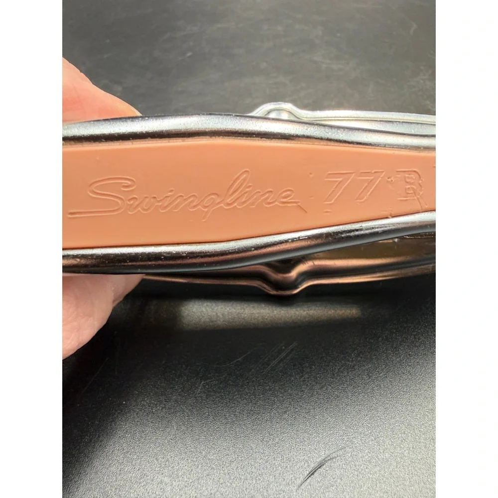 Swingline 77B Vintage stapler. Chrome/Apricot ?.  Works smooth.
